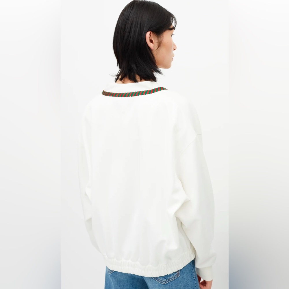 NWT Gucci GG Technical Jersey Cardigan in White - Picture 3 of 16